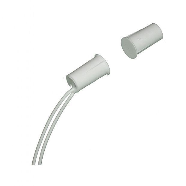 EmaCereda CTI016 - Contatto Magnetico Incasso A Sigaretta Plastico Bianco Corto