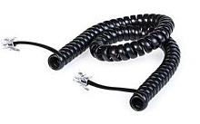 Ecova 31412 - Prolunga telefonica estensibile 2,4m nera